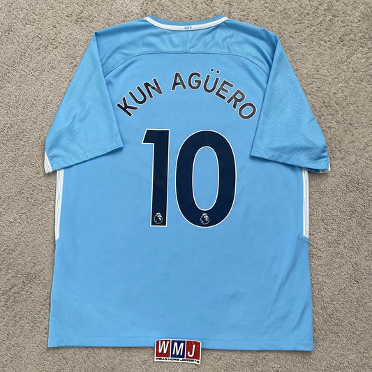Manchester City 2017/18 home x Sergio Kun Agüero #10 (XL)
