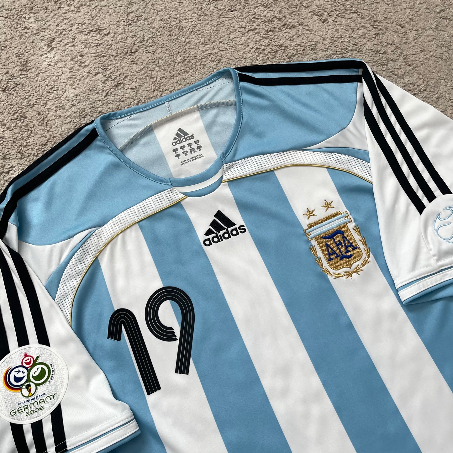 Argentina 2006 World Cup home x Messi #19 (XL)