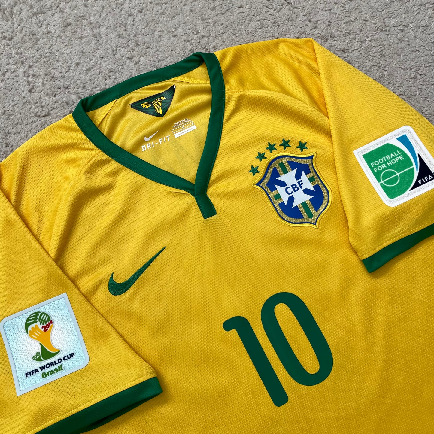 Brazil 2014 World Cup home x Neymar Jr #10 (L)