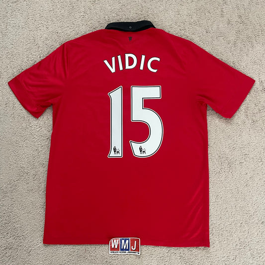 Manchester United 2013/14 home x Nemanja Vidic #15 (L)