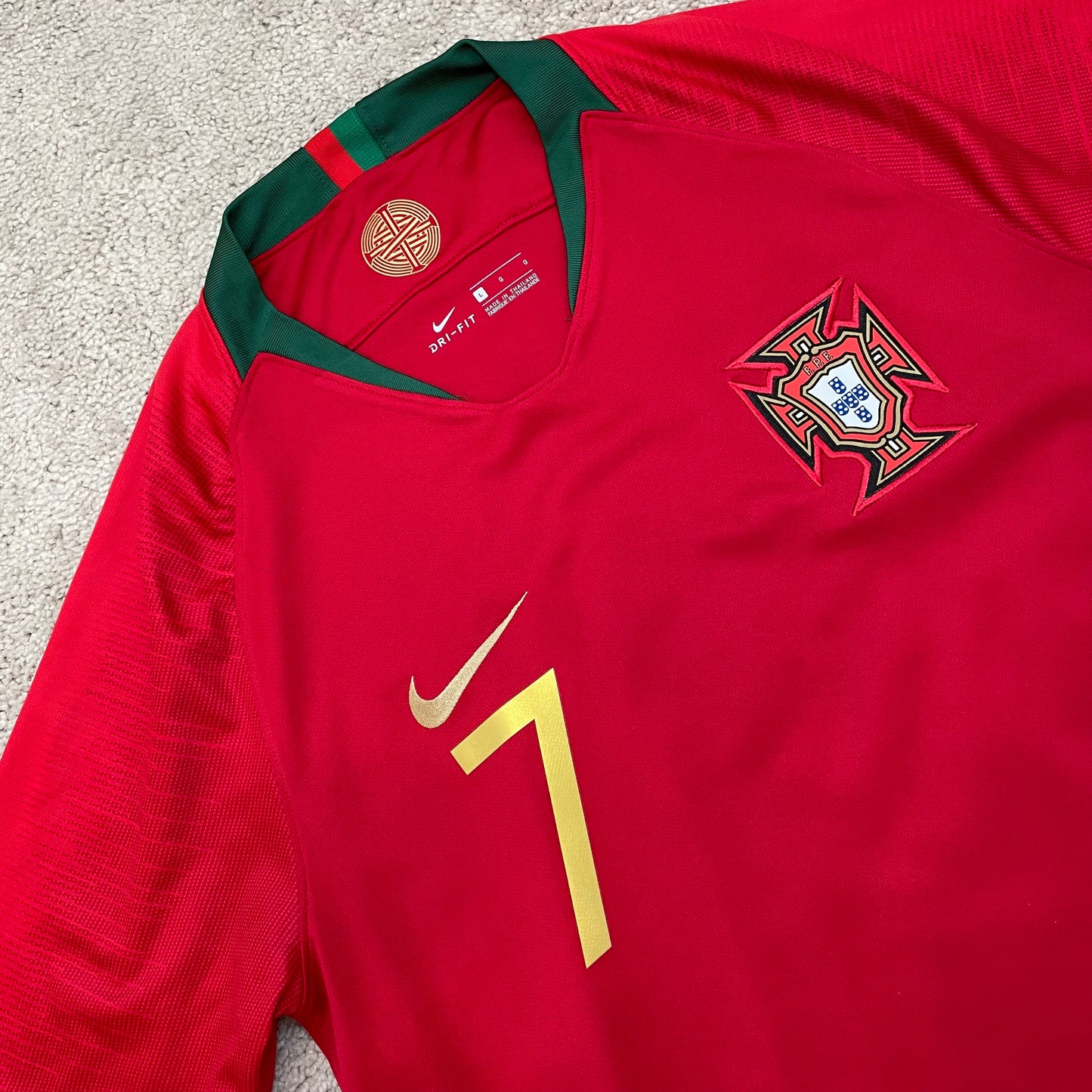 Portugal 2018 World Cup home x Cristiano Ronaldo #7 (L)