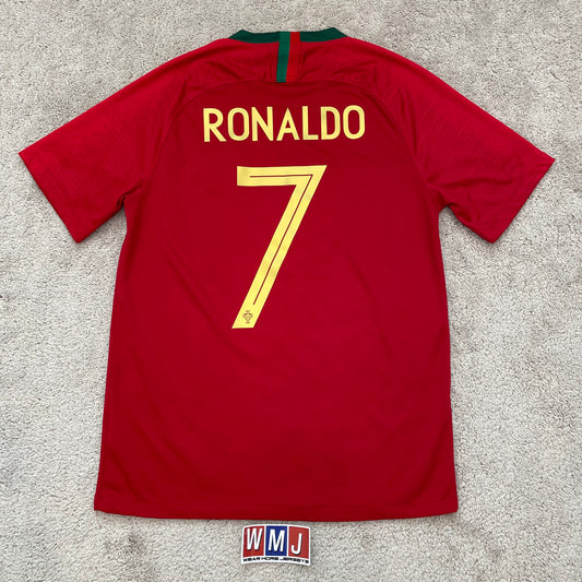 Portugal 2018 World Cup home x Cristiano Ronaldo #7 (L)