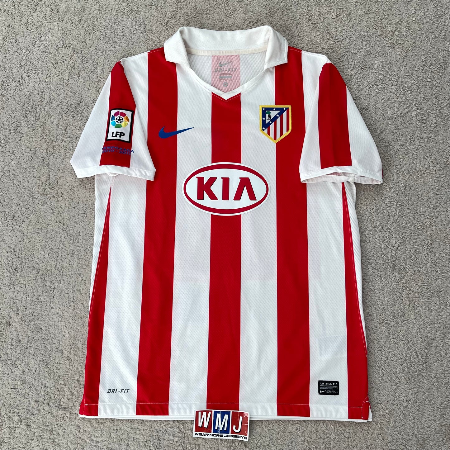 Atletico Madrid 2010/11 home x Sergio 'Kun' Agüero #10 (M)