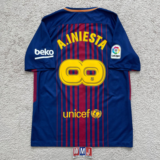 Barcelona 2017/18 home x Andres Iniesta INFINITO SPECIAL EDITION (M)