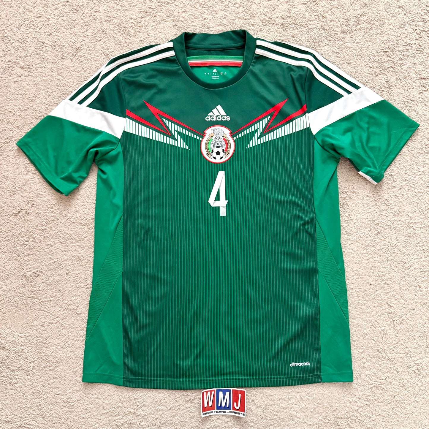 Mexico 2014 World Cup home x Rafa Marquez #4 (L) *has tiny holes on left sleeve