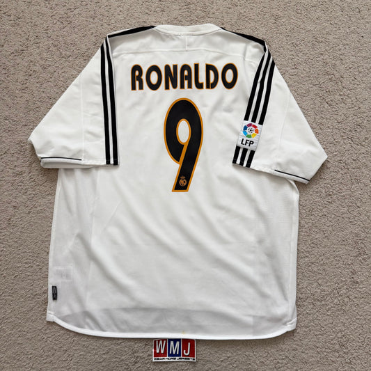 Real Madrid 2003/04 home x Ronaldo Nazario #9 (XL)