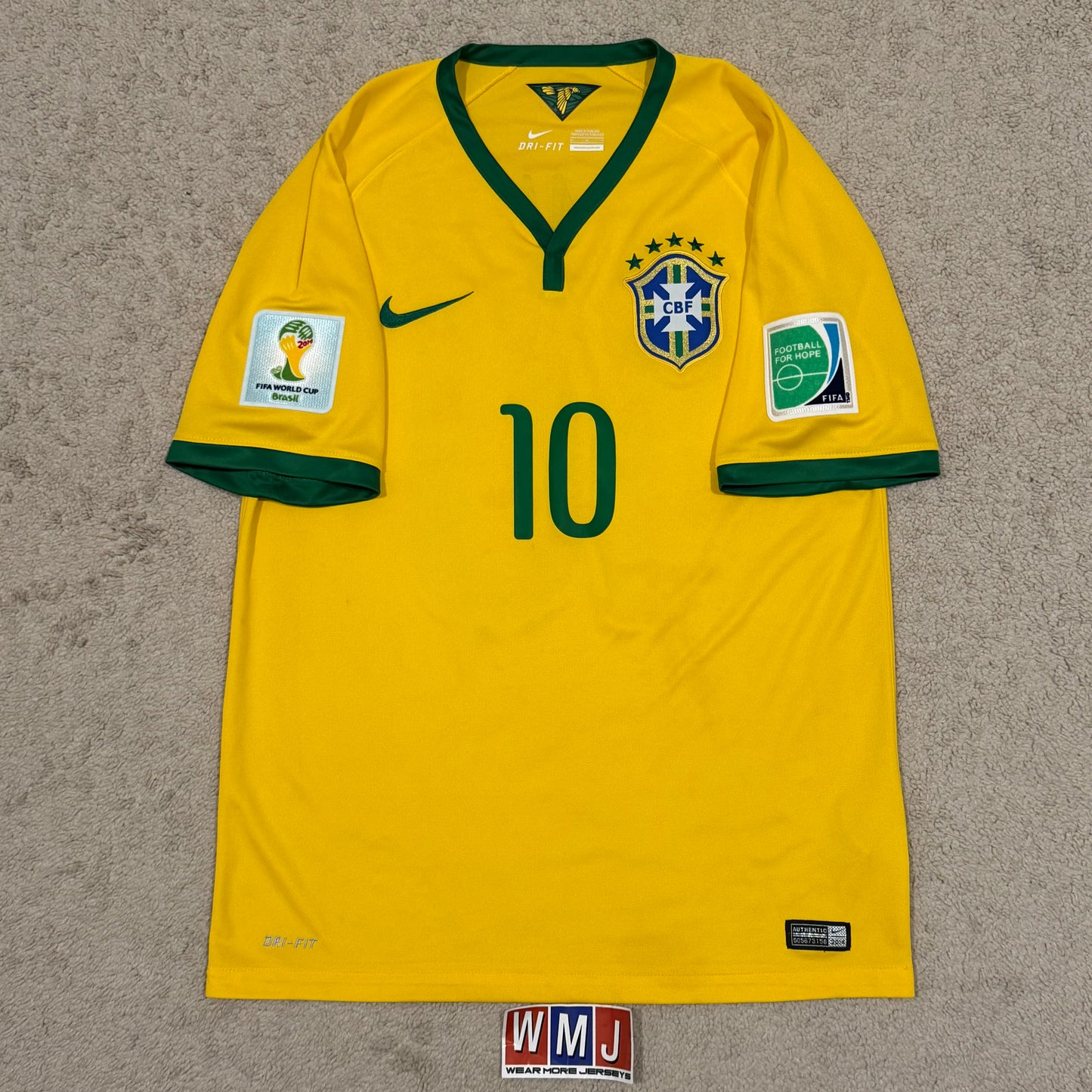 Brazil 2014 World Cup home x Neymar Jr #10 (M)