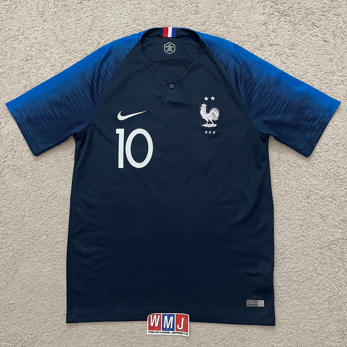 France 2018 World Cup home x Kylian Mbappe #10 (M)