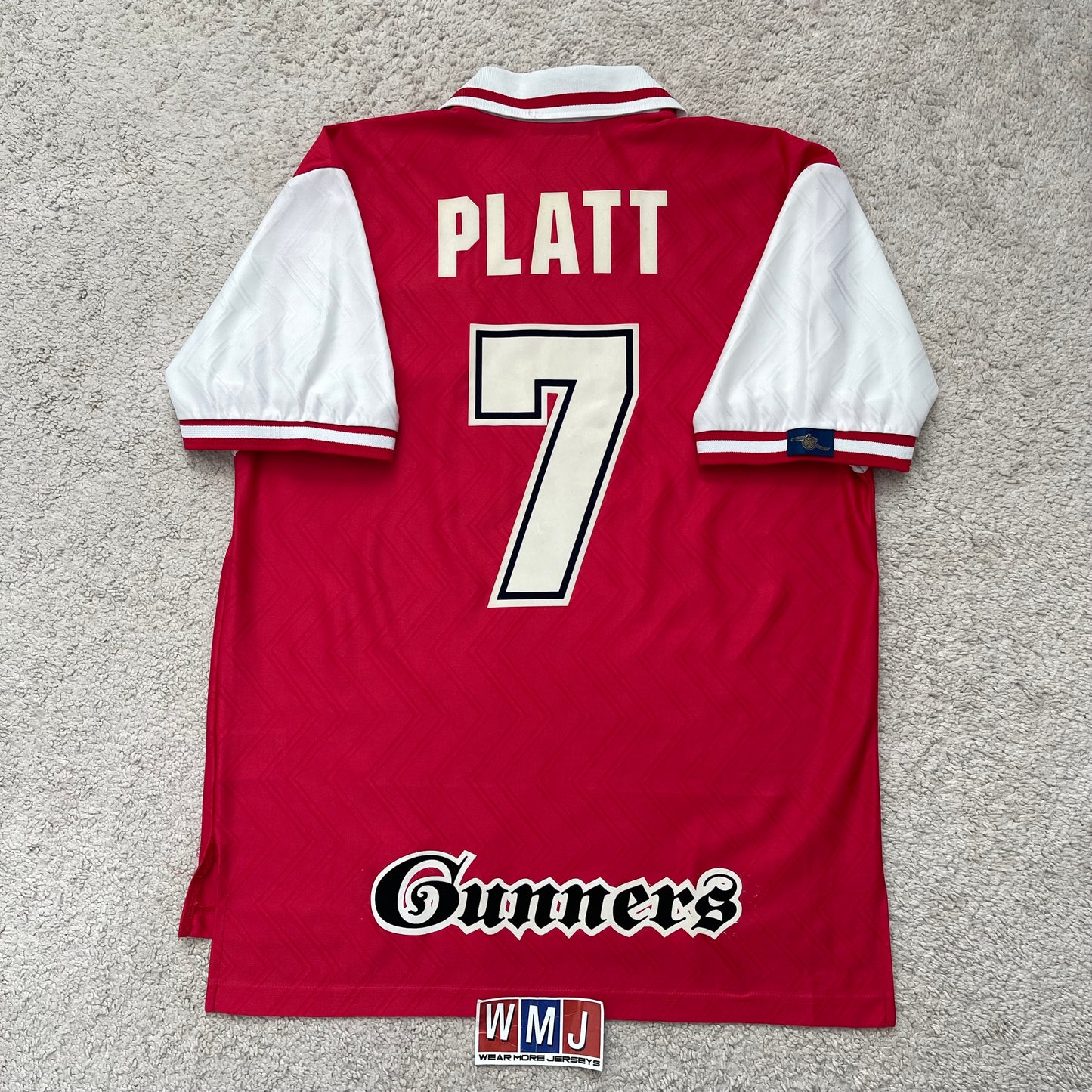 Arsenal 1996/98 home x David Platt #7 (M)
