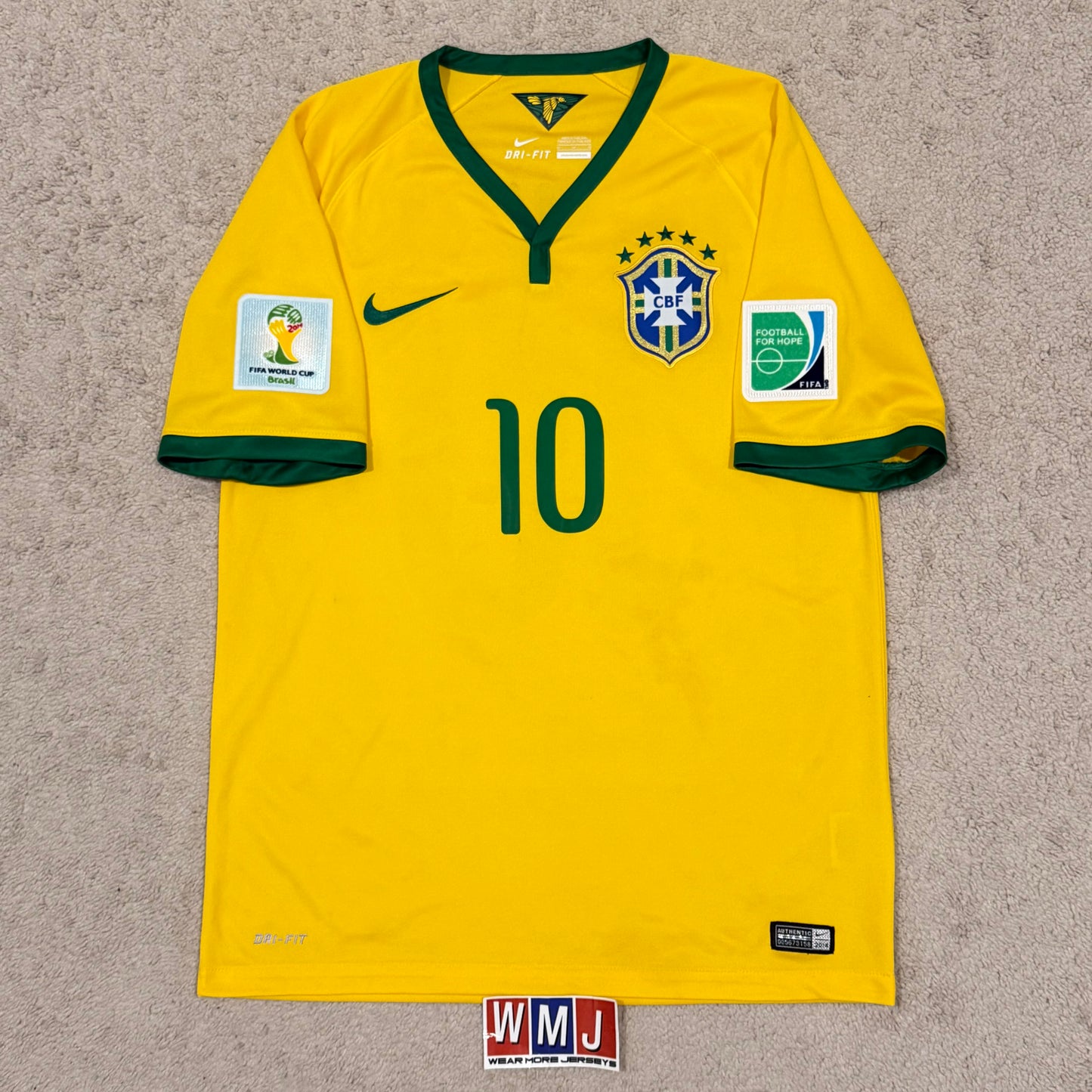Brazil 2014 World Cup home x Neymar Jr #10 (M)