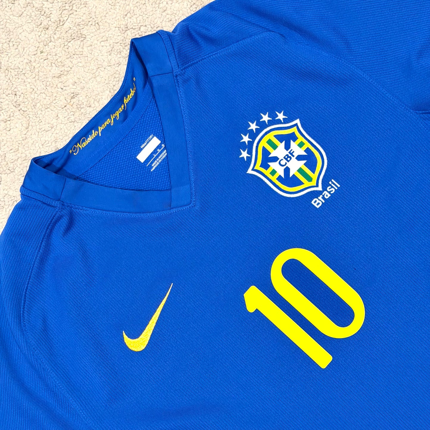 Brazil 2008/2009/2010 away x Ronaldinho #10 (L) *has a very tiny hole in front