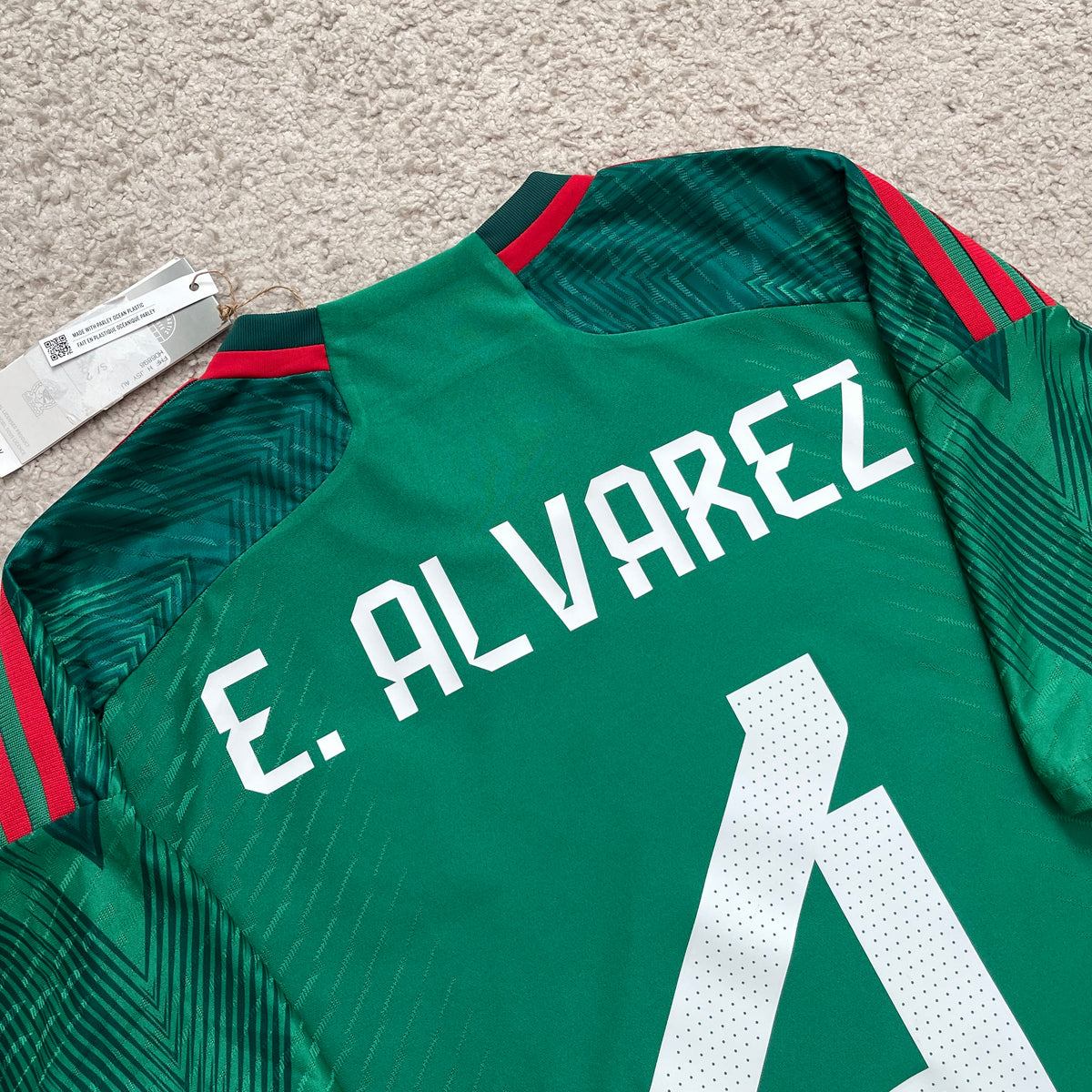Mexico 2022 World Cup home PLAYER VERSION x Edson Alvarez #4 (L)