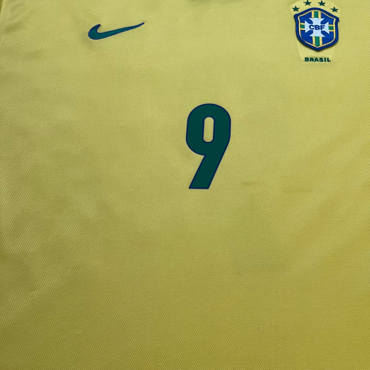 Brazil 1998 World Cup home x Ronaldo Nazario #9 (XL)