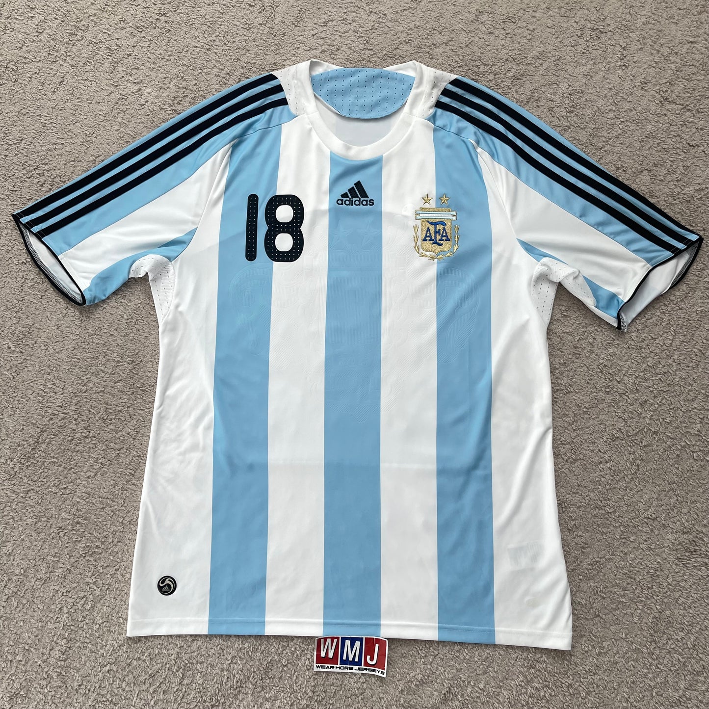 Argentina 2007/09 home x Messi #18 (XL)