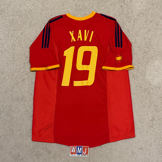 Spain 2002 World Cup home x Xavi #19 (XL)