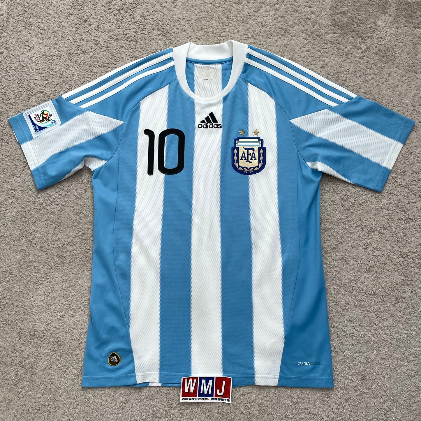 Argentina 2010 World Cup home x Messi #10 (M)
