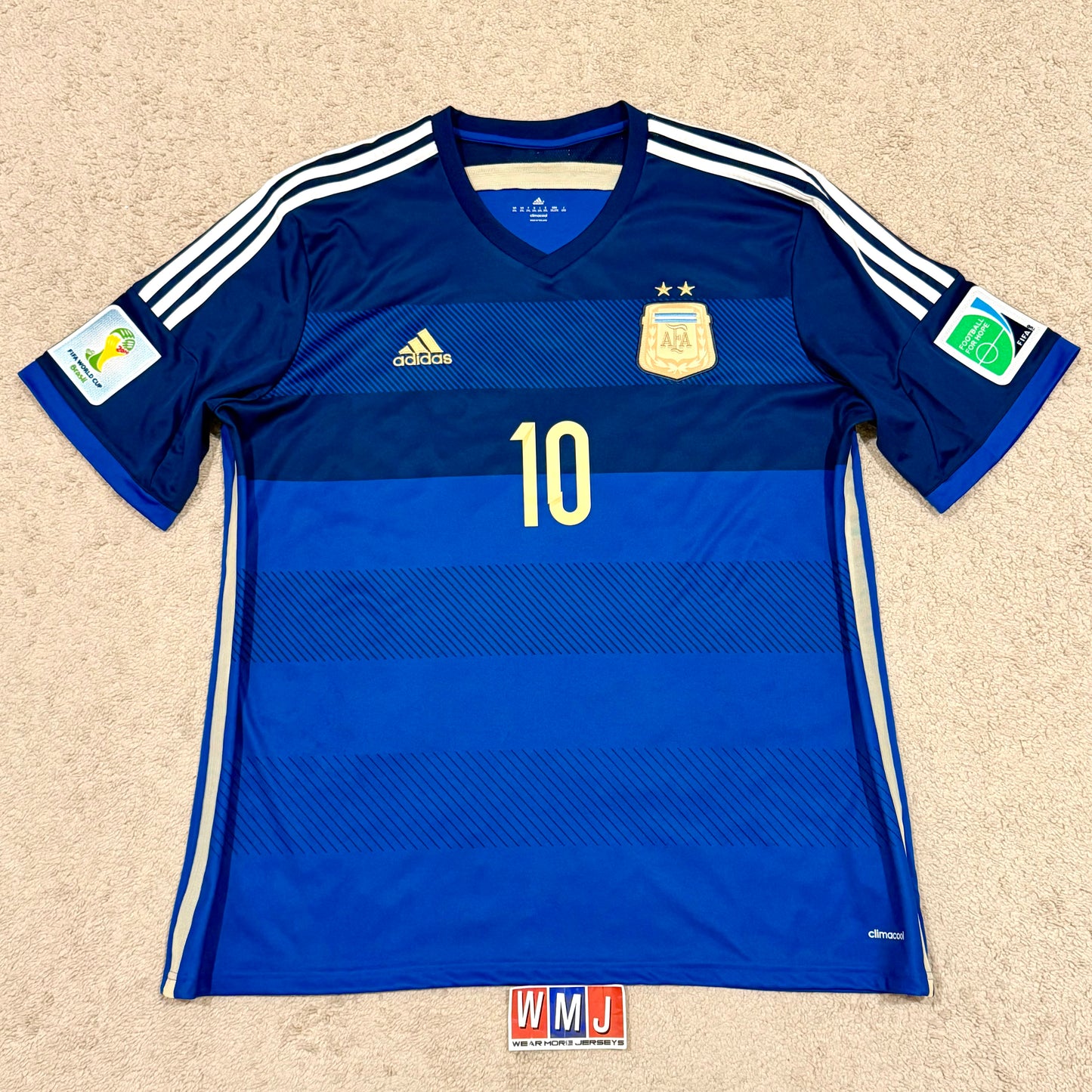 Argentina 2014 World Cup away x Messi #10 (XXL)