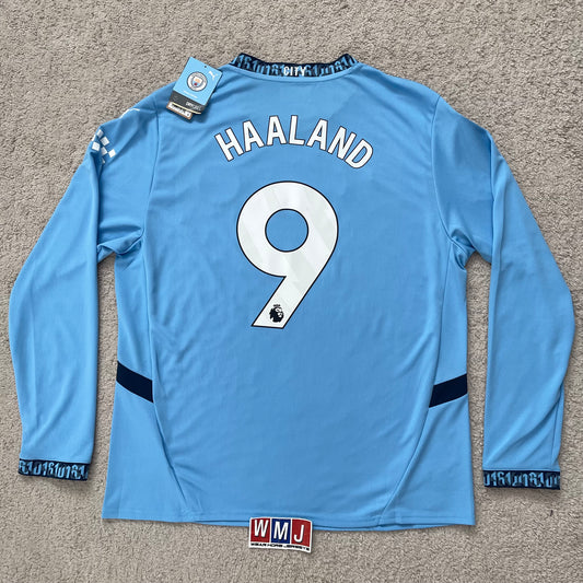 Manchester City 2024/25 home LONG SLEEVES x Erling Haaland #9 (XL) *BRAND NEW WITH TAGS