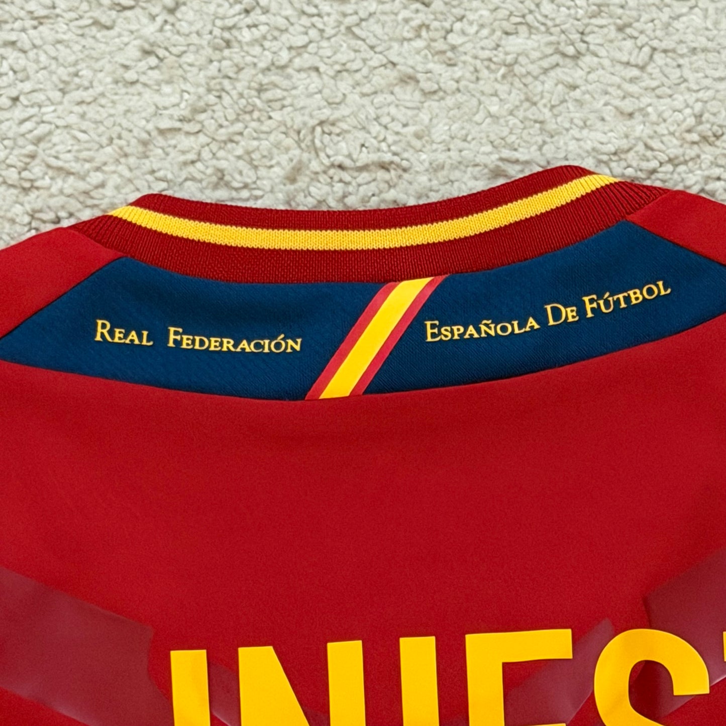 Spain 2012 EURO home PLAYER VERSION x Andres Iniesta #6 (XL)