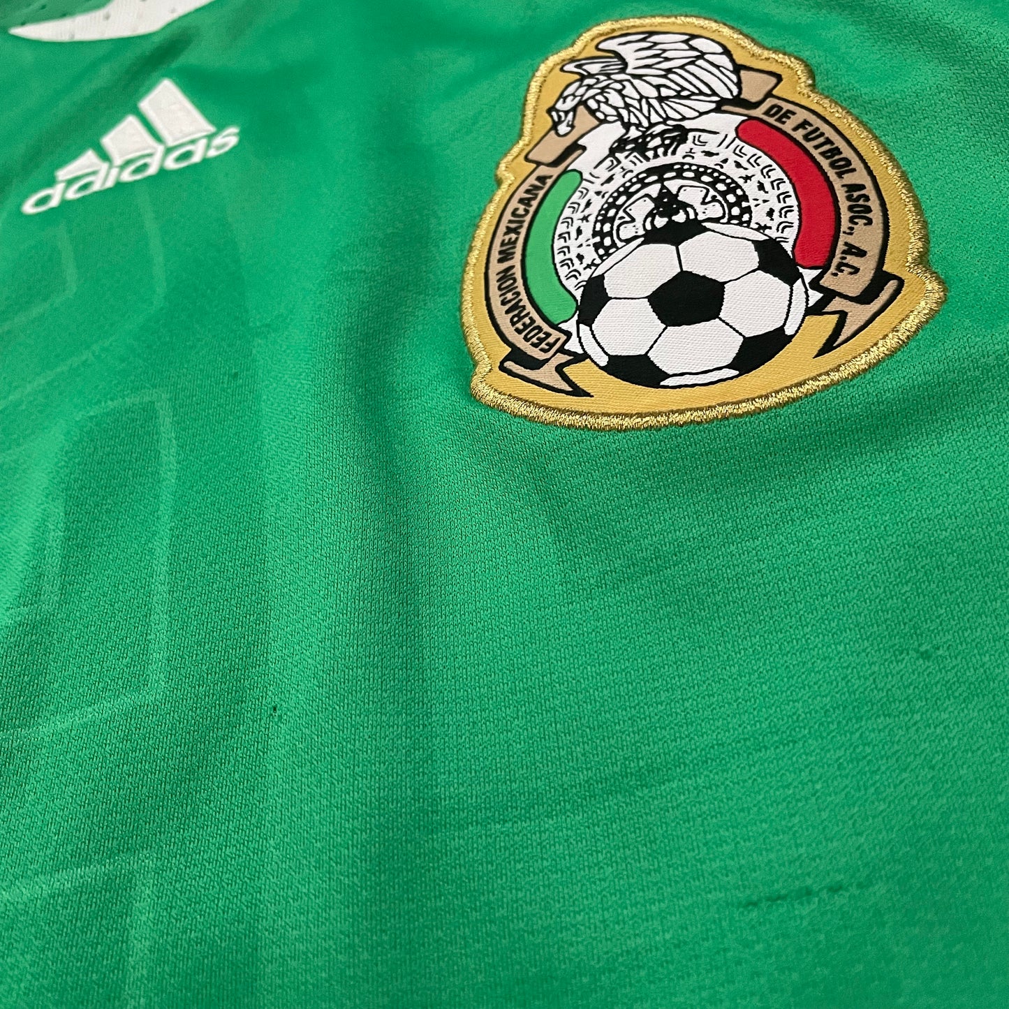 Mexico 2008/09 home 3/4 SLEEVES x Rafa Marquez #4 (XL) *has some holes and stains*