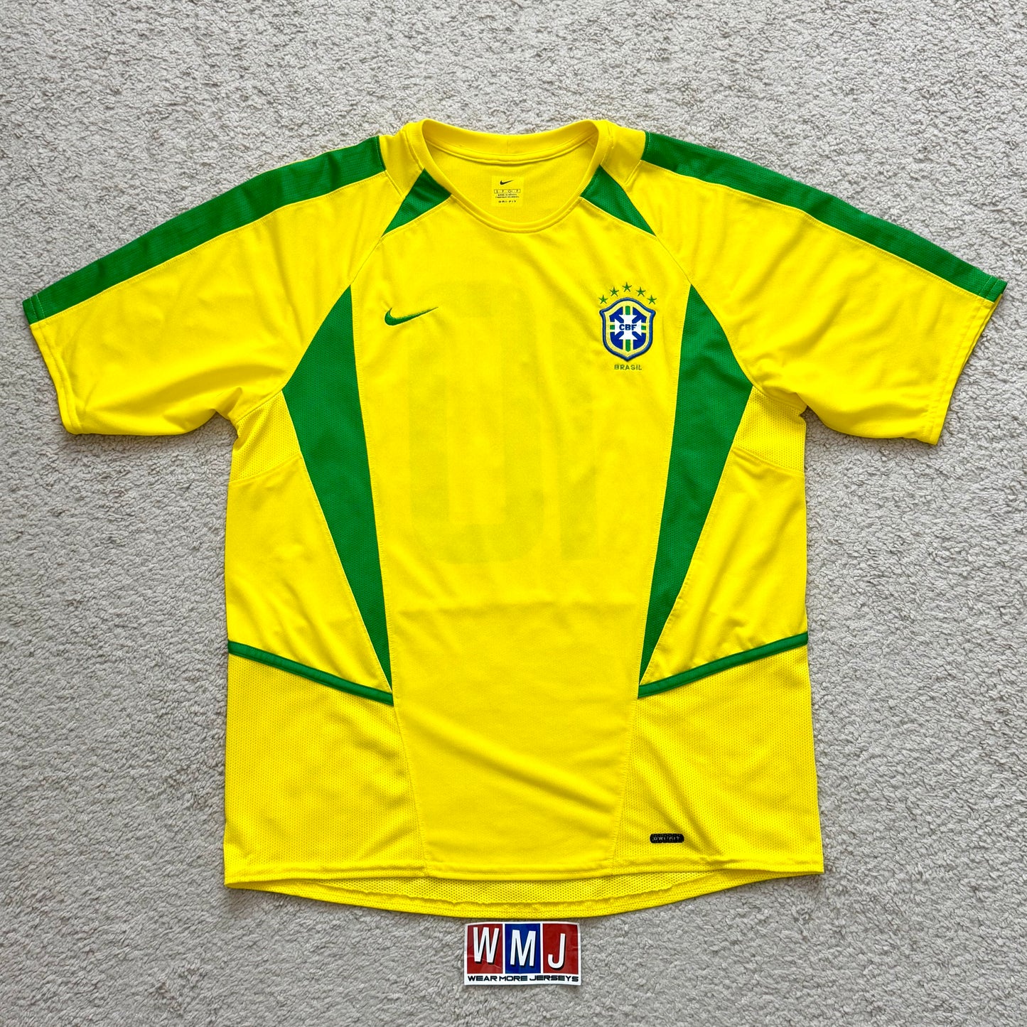 Brazil 2002 World Cup home #10 (S, fits like M)