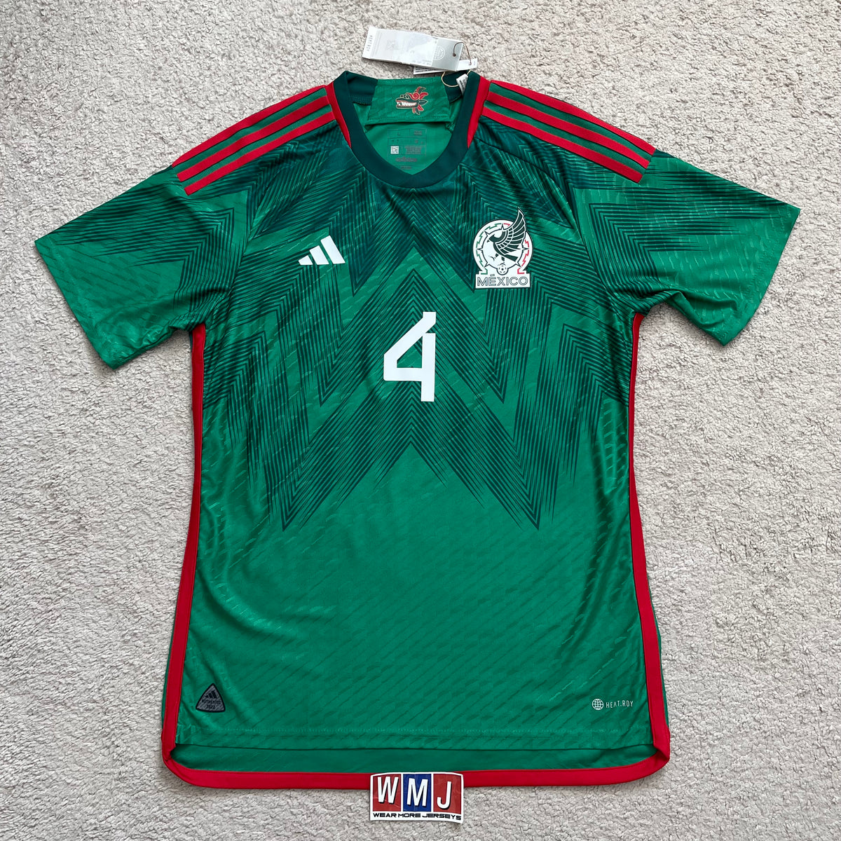 Mexico 2022 World Cup home PLAYER VERSION x Edson Alvarez #4 (L)