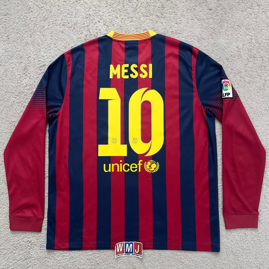 Barcelona 2013/14 home LONG SLEEVES x Messi #10 (XL)