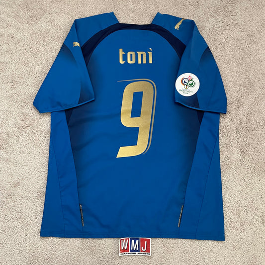 Italy 2006 World Cup home x Luca Toni #9 (L)