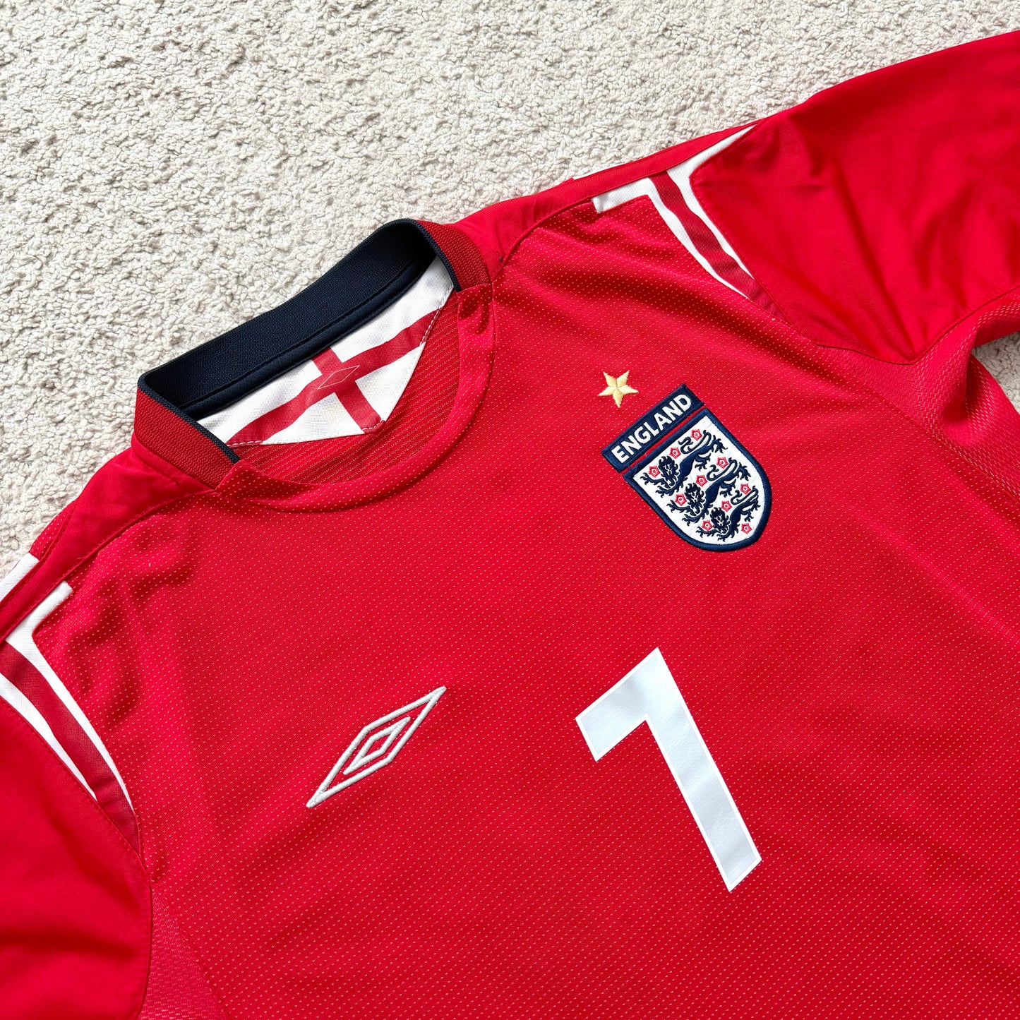 England 2004 EURO away x David Beckham #7 (M)