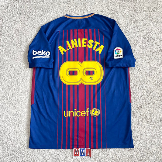 Barcelona 2017/18 home x Andres Iniesta INFINITO SPECIAL EDITION (L)