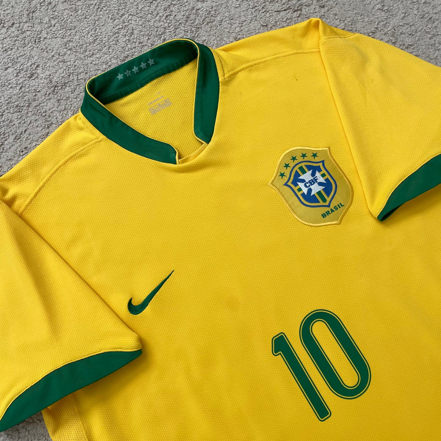Brazil 2006 World Cup home x Ronaldinho #10 (XL)