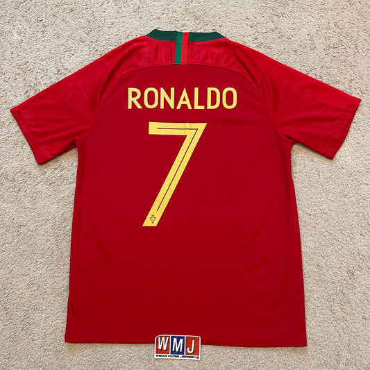 Portugal 2018 World Cup home x Cristiano Ronaldo #7 (L)