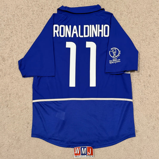 Brazil 2002 World Cup away x Ronaldinho #11 (M)
