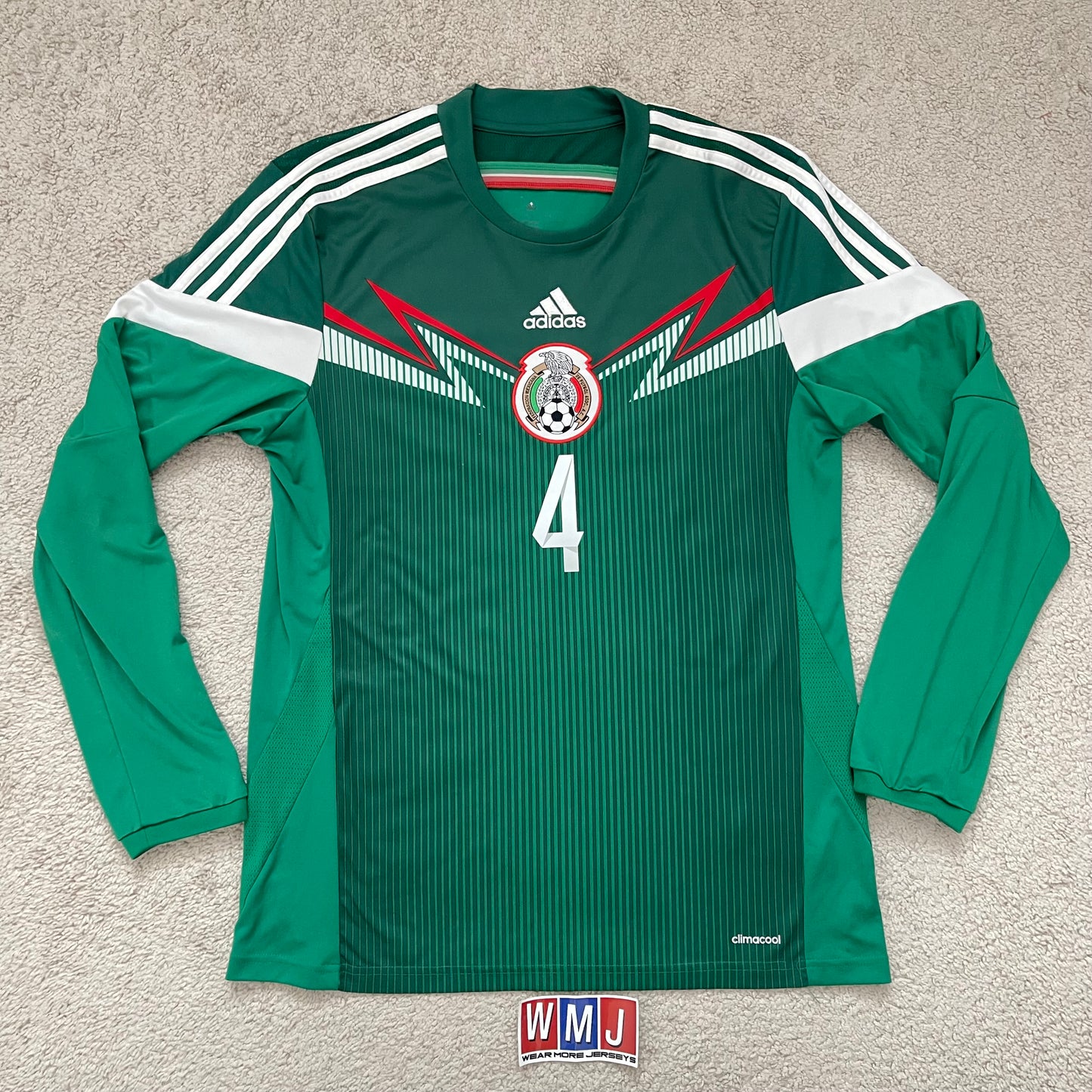 Mexico 2014 World Cup home LONG SLEEVES x Rafa Marquez #4 (M)