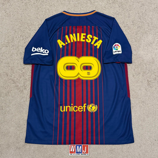 Barcelona 2017/18 home x Andres Iniesta INFINITO SPECIAL EDITION (L)