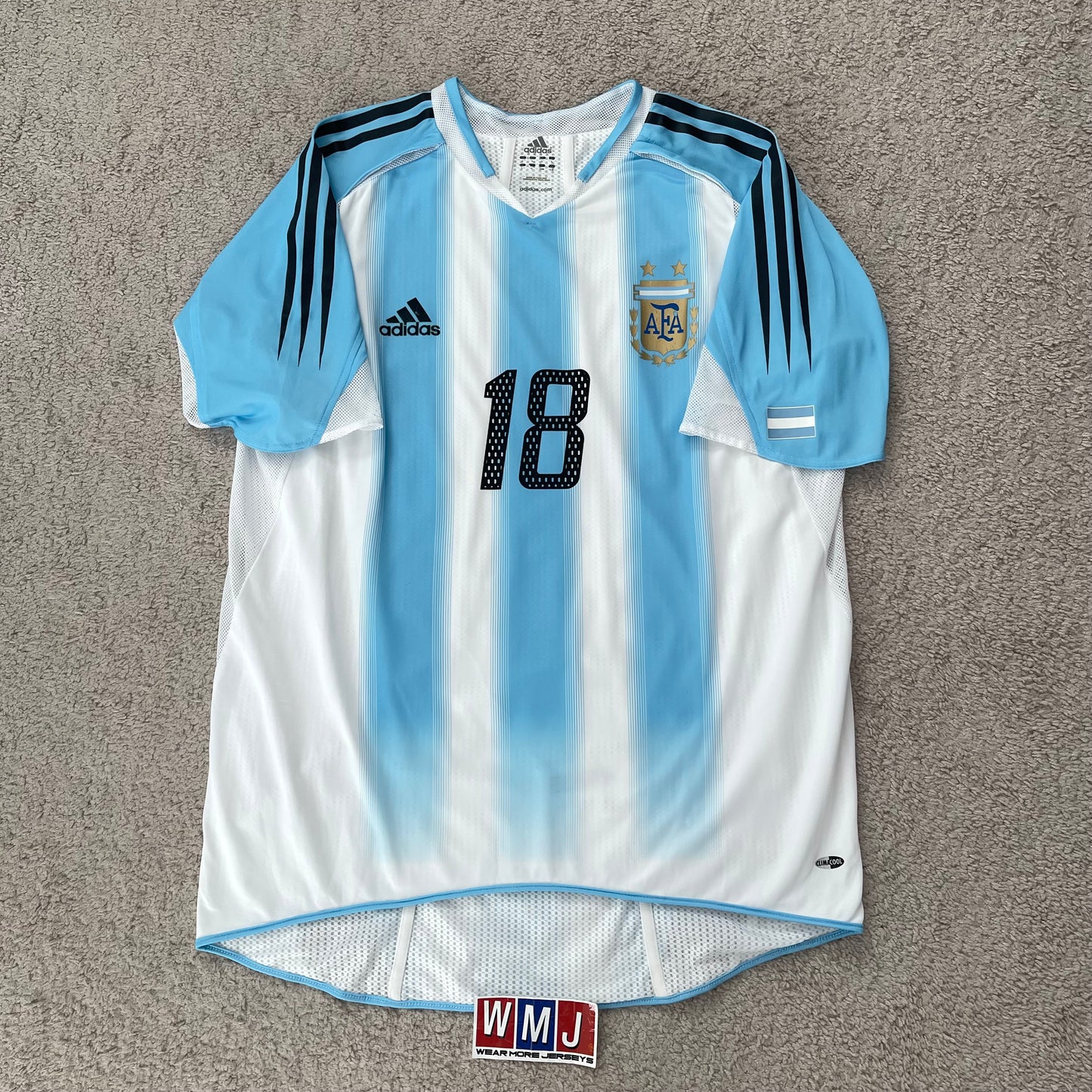 Argentina 2004/05 home PLAYER VERSION x Messi #18 (L)
