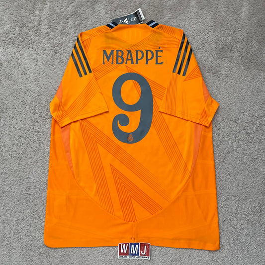 Real Madrid 2024/25 away PLAYER VERSION x Kylian Mbappe #9 (L) *BRAND NEW WITH TAGS (hole on the back from security tag)