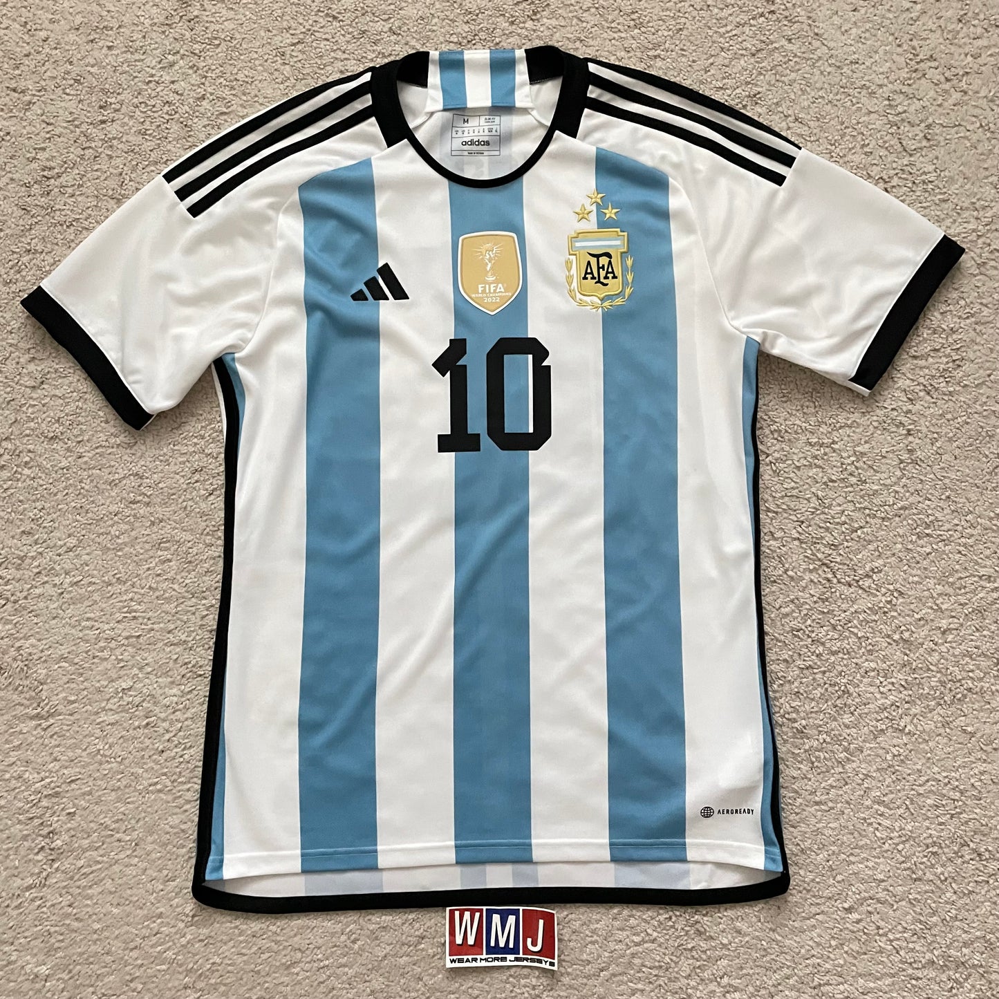 Argentina 2022 World Cup Champions 3 STARS home x Messi #10 (M)