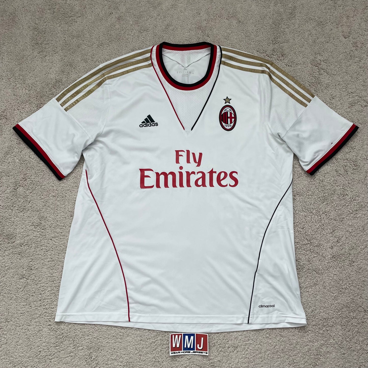 AC Milan 2013/14 away x Ricardo Kaká #22 (XL) *small hole on left sleeve*