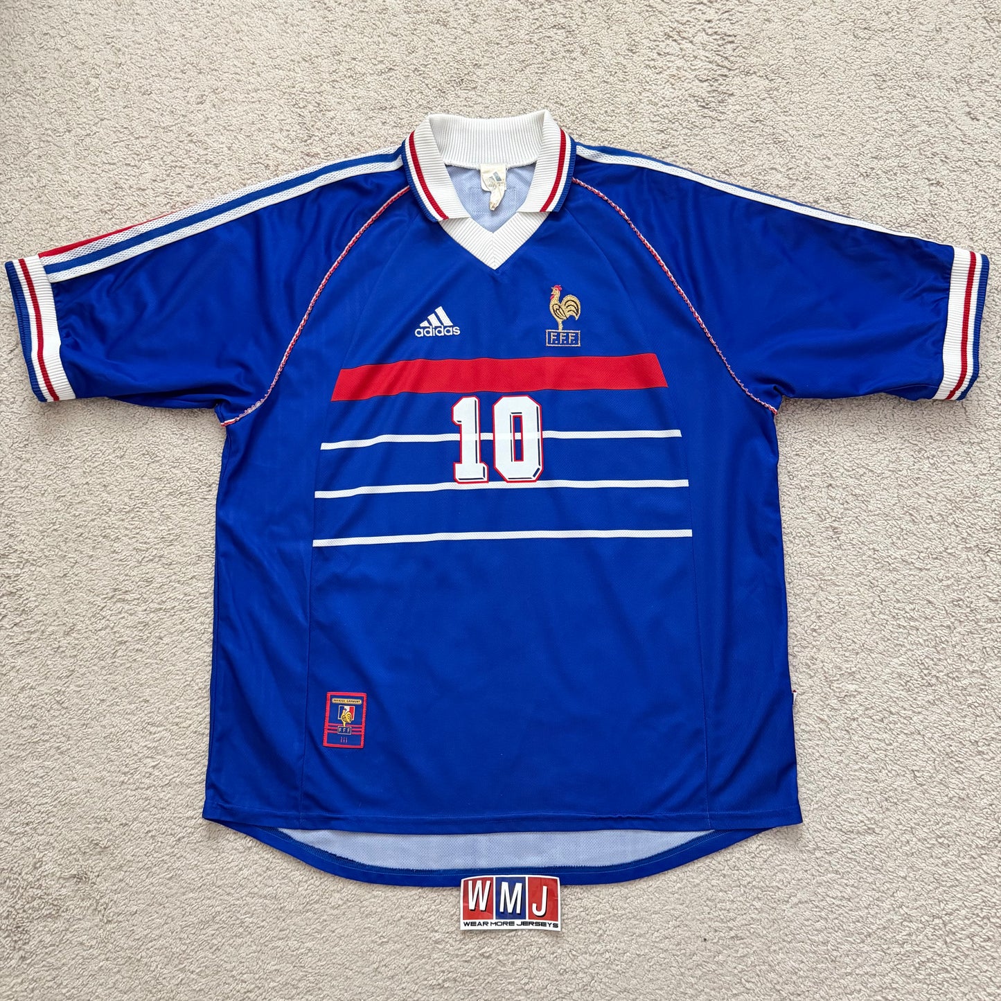 France 1998 World Cup home x Zinedine Zidane #10 (XL)