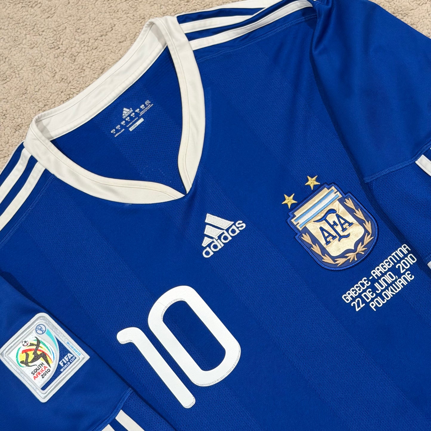 Argentina 2010 World Cup away x Messi #10 (XL)