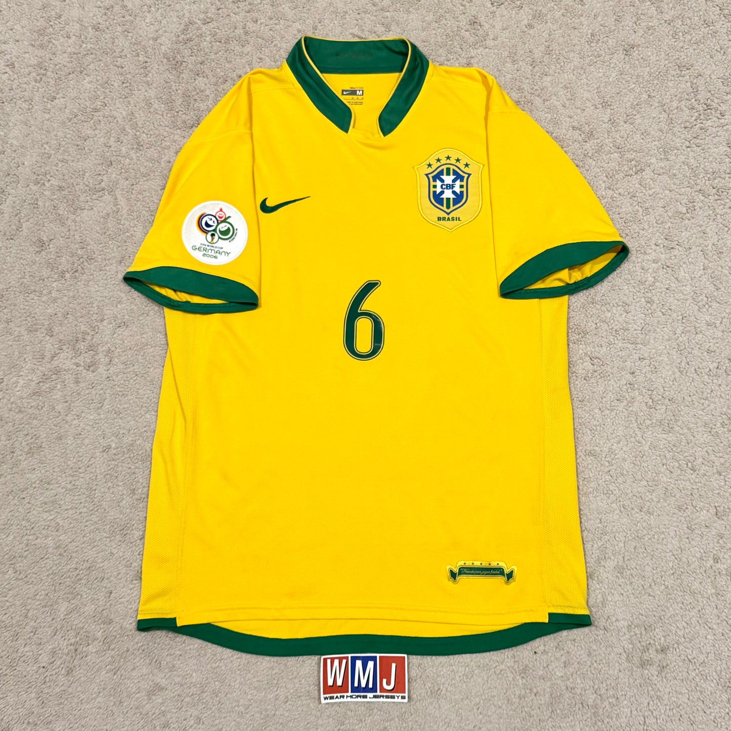 Brazil 2006 World Cup home x Roberto Carlos #6 (M)
