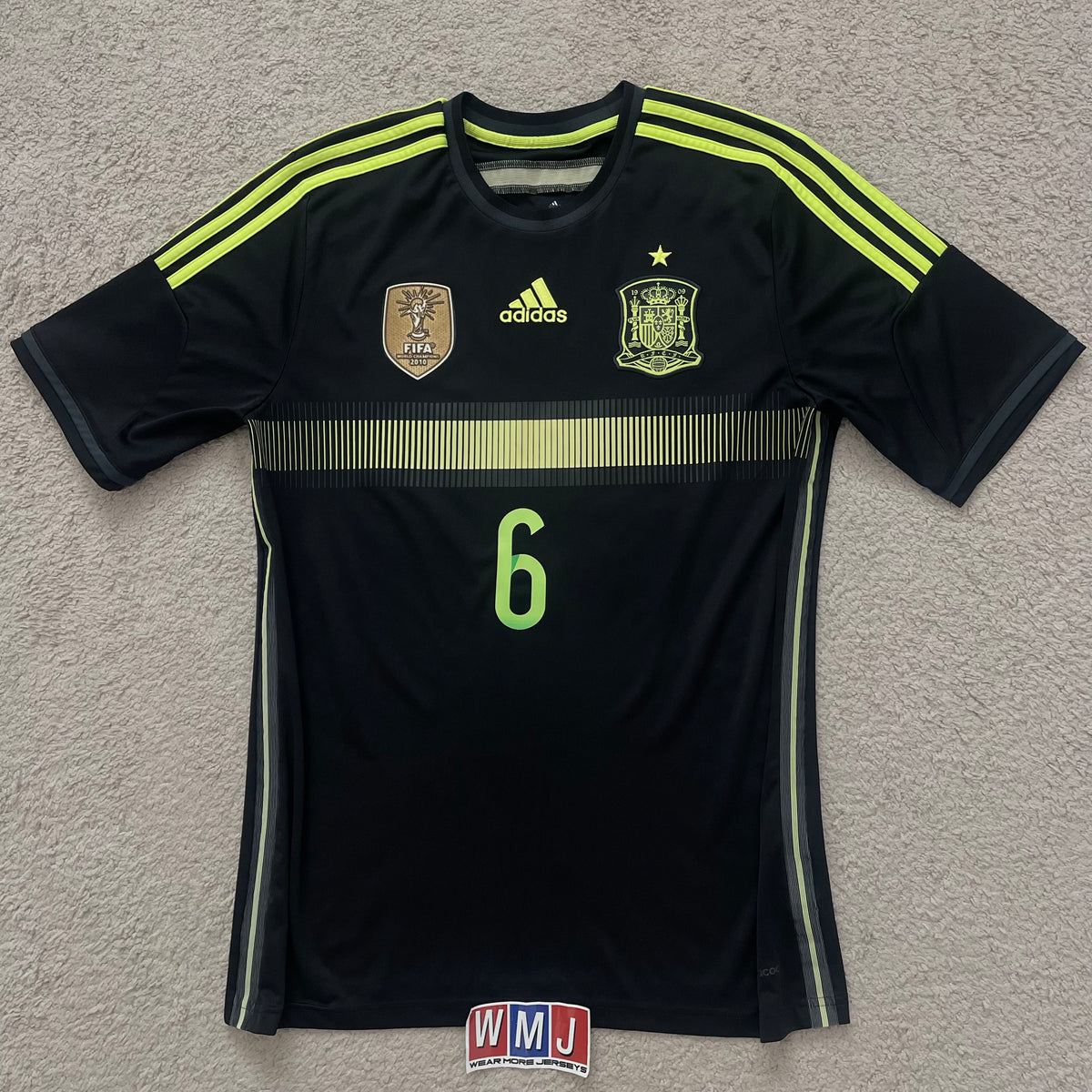 Spain 2014 World Cup away x Andres Iniesta #6 (M)