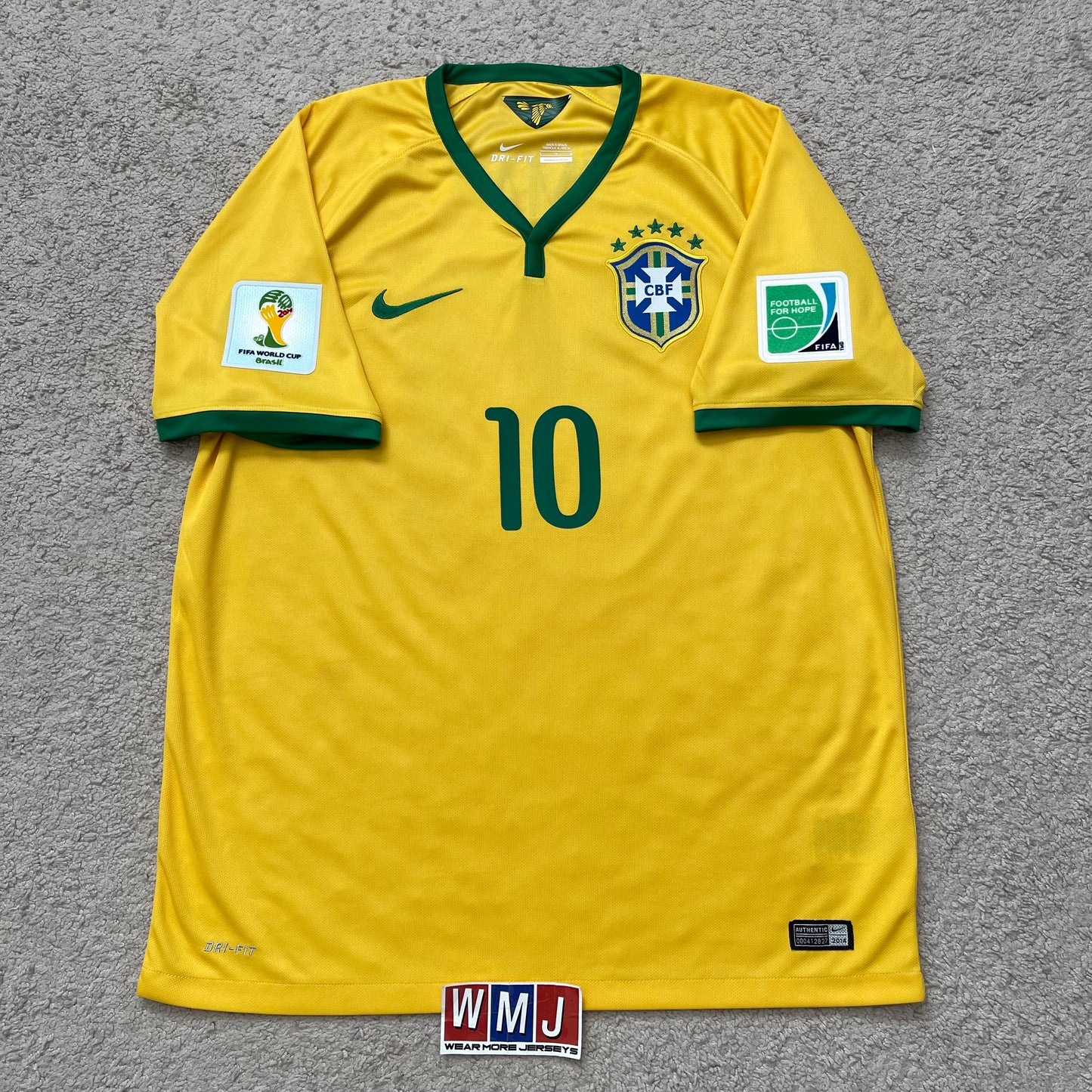 Brazil 2014 World Cup home x Neymar Jr #10 (L)