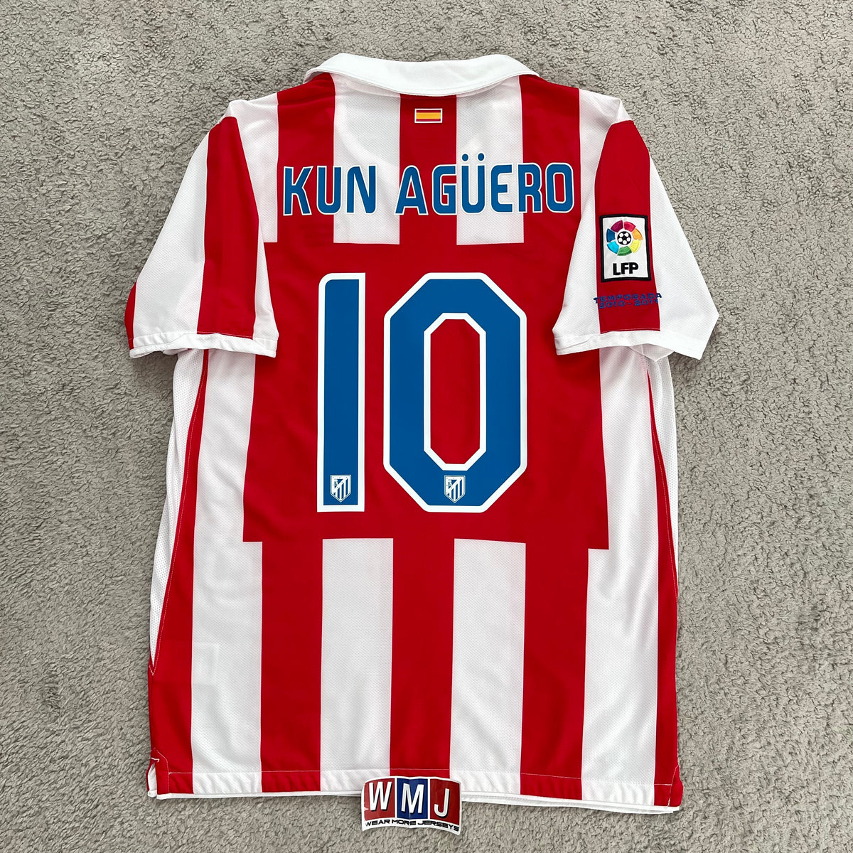 Atletico Madrid 2010/11 home x Sergio 'Kun' Agüero #10 (M)