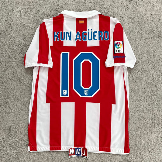 Atletico Madrid 2010/11 home x Sergio 'Kun' Agüero #10 (M)