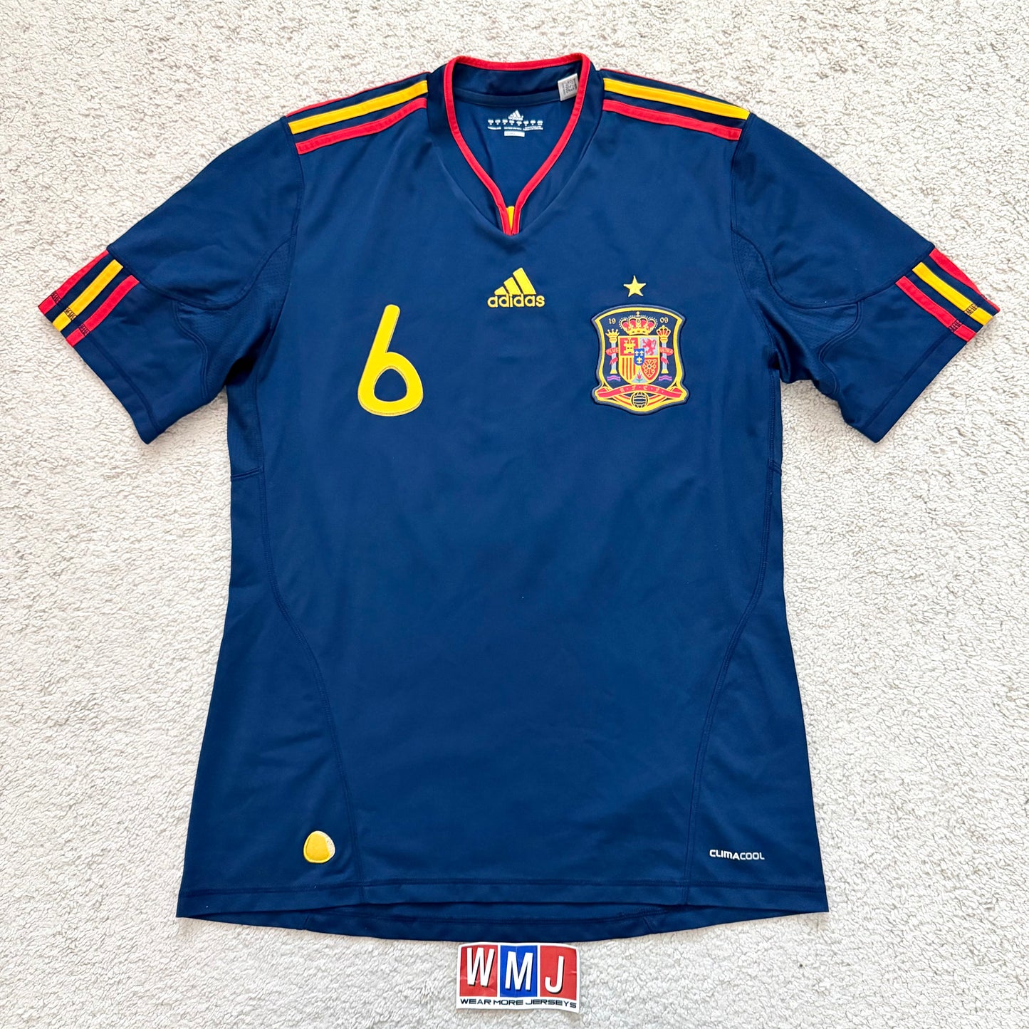 Spain 2010 World Cup away x Andres Iniesta #6 (M)