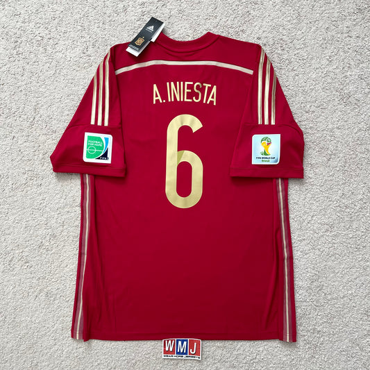 Spain 2014 World Cup home x Andres Iniesta #6 (XL) *BRAND NEW WITH TAGS