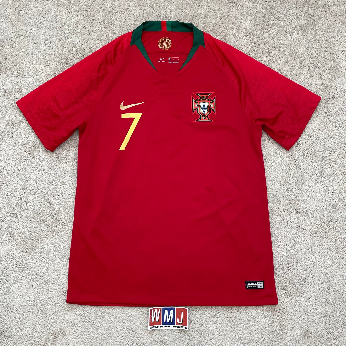 Portugal 2018 World Cup home x Cristiano Ronaldo #7 (L)