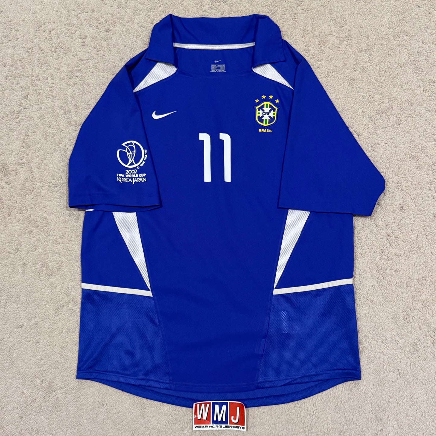 Brazil 2002 World Cup away x Ronaldinho #11 (M)